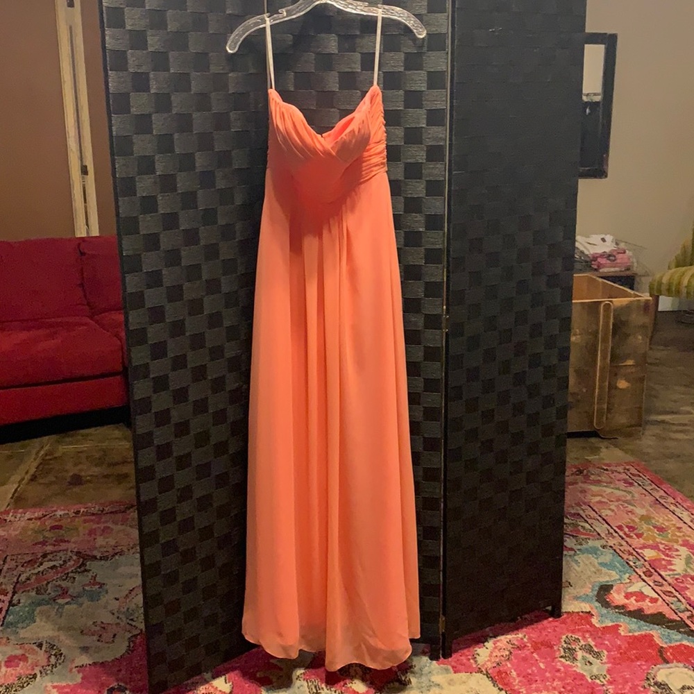 Size 6 Coral floor length dress